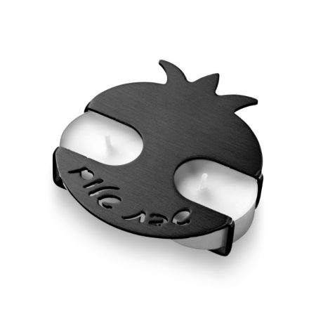 ALUMINIUM BLACK POMEGRANATE TRAVEL CANDLESTICK