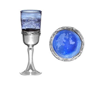 GLASS S KIDUSH CUP/GLASS SS SAUCER