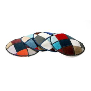 LEATHER MIXED COLORS KIPPAH