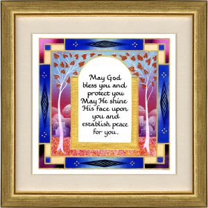 "JERUSALEM SUNSET/PRIESTLY BLESSING" ENGLISH SMALL PICTURE