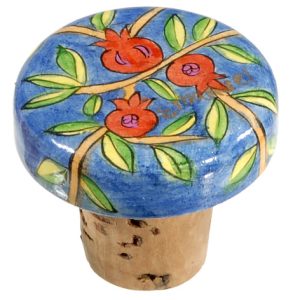 POMEGRANATES HAND PAINTED BOTTLE CORK