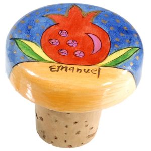 POMEGRANATE HAND PAINTED BOTTLE CORK