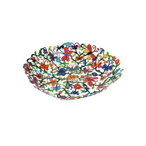 LASER CUT HAND PAINTED BUTTERFLIES SMALL BOWL