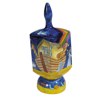 DREIDLE XL ON STAND HAND PAINTED NOHACH ARK