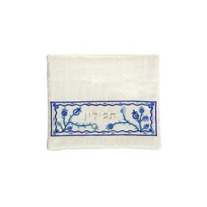 POMEGRANETE EMBROIDERY TEFILLIN BAG