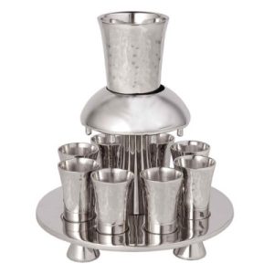 STAINLESS STEEL HAMMERRWORK KIDDUSH FOUNTAIN