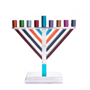 CHABAD ENAMEL CHANUKKAH MENORAH