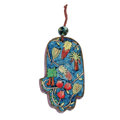 HAND PAINTED GRAPES SMALL HAMSA