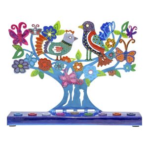 HAND PAINTING LASER CUT BIRDS/BUTTERFLIES MENORAH