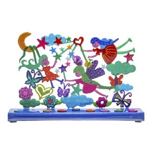 HAND PAINTING LASER CUT FAIRIES MENORAH