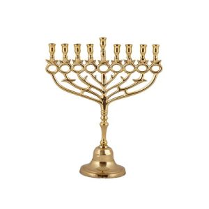 BRASS POMEGRANATE MENORAH