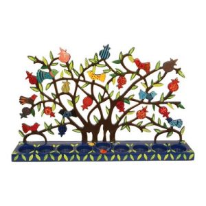 T-LIGHT POMEGRANATE HAND PAINTING LASER CUT H. MENORAH