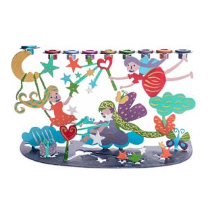 HAND PAINTING LASER CUT FAIRIES MENORAH