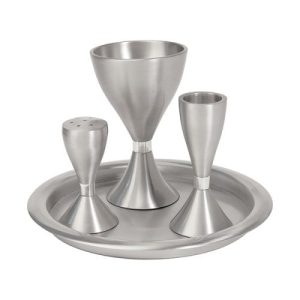 ALUMINIUM ANDONIZED HAVDALLAH SET/CANDLE/CLOVES