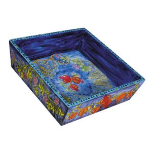 MATZA TRAY SEVEN SPECIES HAND PAINTED 23.5 CM.