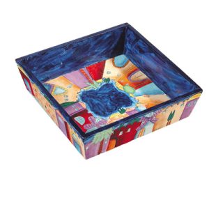 JERUSALEM HAND PAINTED MATZA TRAY