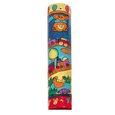 LARGE HAND PAINTED TRAIN 12 CM. MEZUZAH