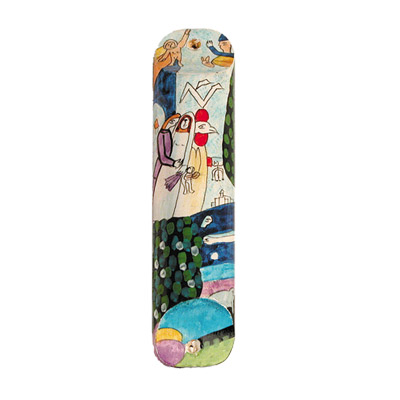 SMALL HAND PAINTED BRIDE/GROOM 10 CM. MEZUZAH