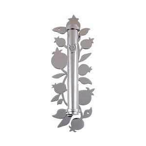 METAL POMEGRANATES CUTOUT MEZUZAH 12 CM.