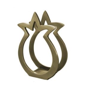ALUMINUM POMEGRANATE NAPKIN HOLDER