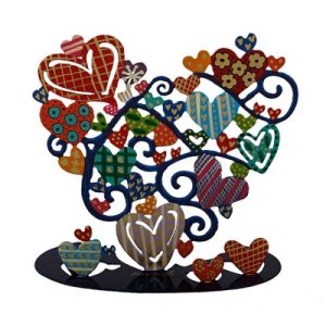 HEARTS LASER CUT HAND PAINTED LARGE HEART STAND
