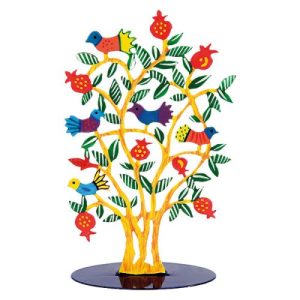 LASER CUT HAND PAINTED YELLOW TREE STAND