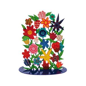 LASER CUT HAND PAINTED FLOWERS STAND