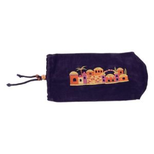 JERUSALEM EMBROIDERY VELVET SHOFAR BAG