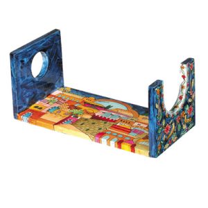 JERUSALEM HAND PAINTED LARGE SHOFAR STAND