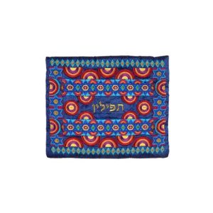 MAGEN DAVID COLORFUL FULL EMBROIDERY TEFILLIN BAG