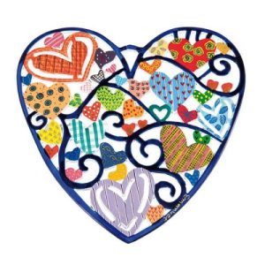 HEARTS LASER CUT HAND PAINTED LARGE HEART