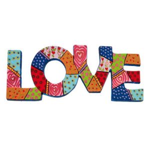 ENGLISH LOVE WALL HANGING LASER CUT HAND PAINTED