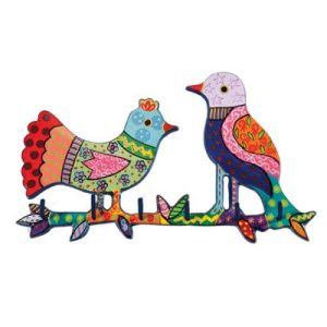 LASER CUT HAND PAINTING BIRDS KEY HOLDERS