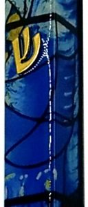 CHAGALL WINDOWS SHIN/COVER GOLDEN MEZUZAH