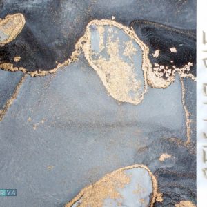 DIGITAL PRINTING/EMBROIDERY GREY/GOLD ABSTRACT CHALLA COVER