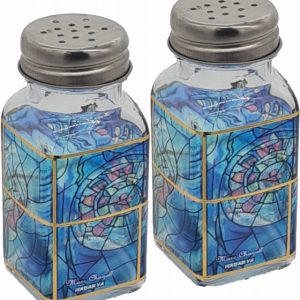 GLASS CHAGALL SALT&PEPPER DISH