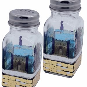 BLUE JERUSALEM ETCHING SALT/PEPPER DISH