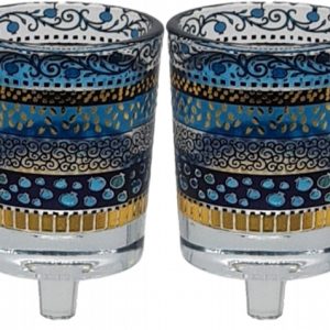 BLUE TONES ETCHING PAIR OIL NERONIM CUPS