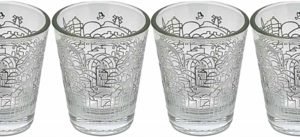 SILVER ETCHING JERUSALEM SET OF 6 CUPS