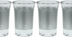 GLASS/SILVER ETCHING RIVERS SET OF 6 CUPS