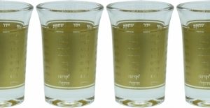 GLASS/GOLD ETCHING RIVERS SET OF 6 CUPS