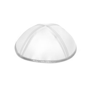 RAYON WHITE W/SILVER BAND KIPPAH
