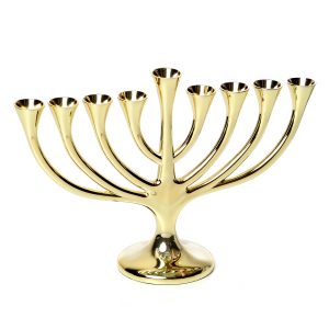 GOLDEN COLOR METAL "TREE" MENORAH