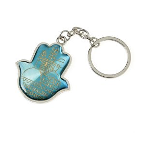JERUSALEM TURQUOISE HAMSA KEY CHAIN