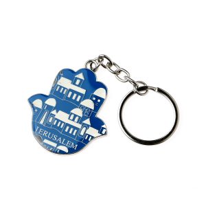 JERUSALEM BLUE HAMSA KEY CHAIN