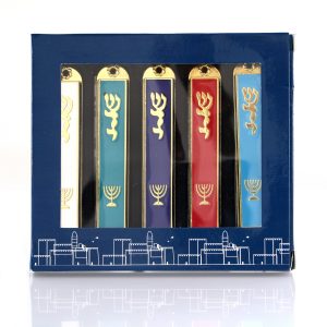 MENORAH 7 CM. ASSORTED COLORS MEZUZAH