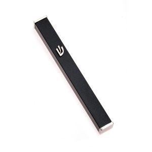 MEZUZAH BLACK ALUMINIUM NICKEL SHIN 12 CM.