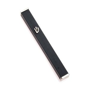 MEZUZAH DARK GREY GLITTER ALUMINIUM/NICKEL SHIN 12 CM.