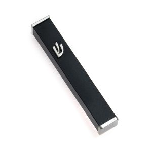 MEZUZAH BLACK ALUMINIUM NICKEL SHIN 7 CM.