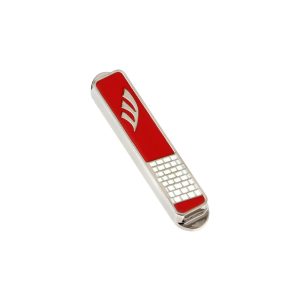 WESTERN WALL NICKEL RED ENAMEL CAR MEZUZAH